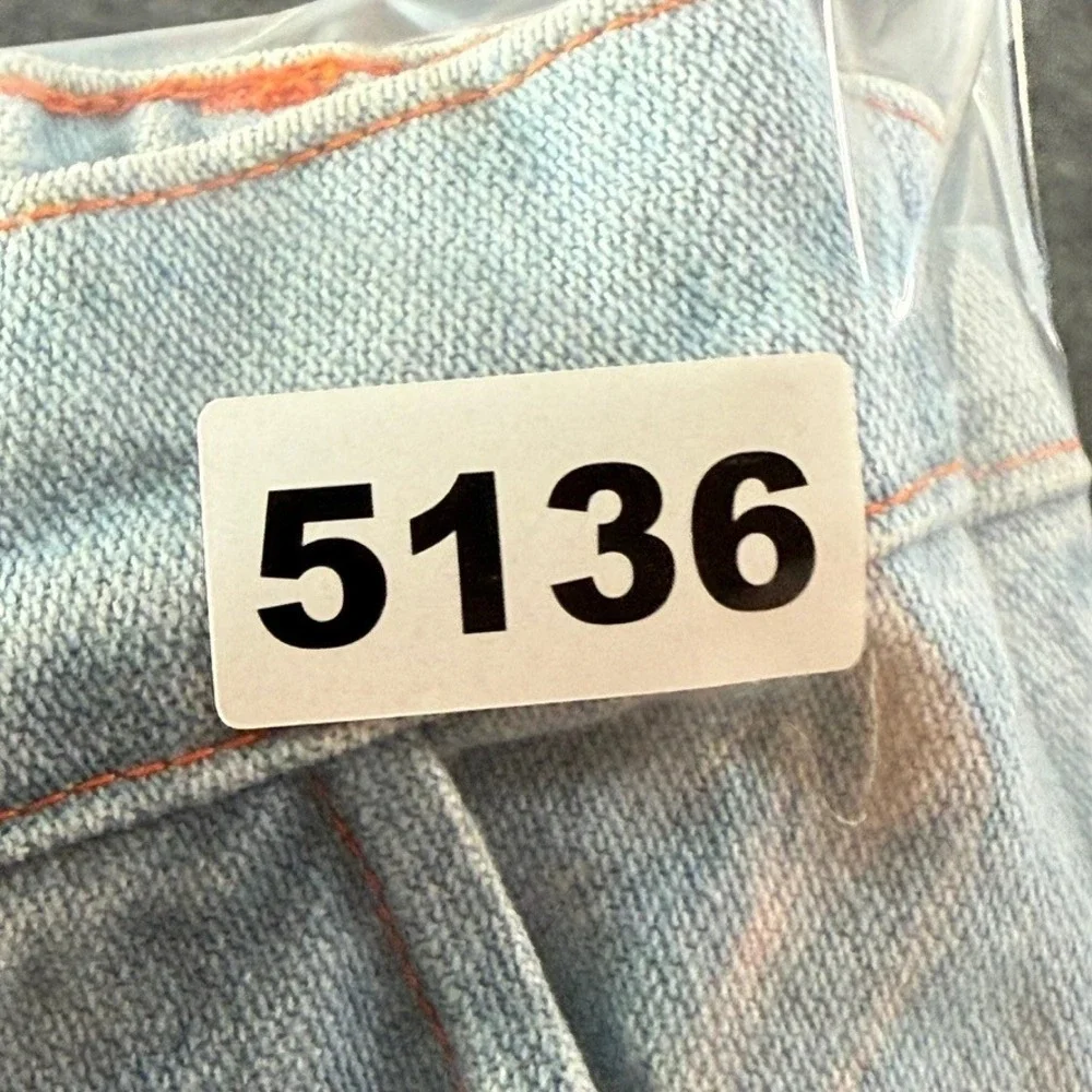 Denim‎ Trousers by Big Press Light Wash Pleated Wide Leg Jeans Womens Medium